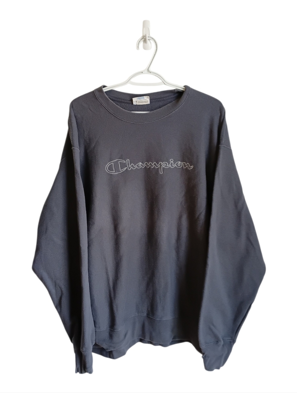 Vintage Champion Reverse Weave Dark Navy Embroidered Crewneck Sweatshirt XXL